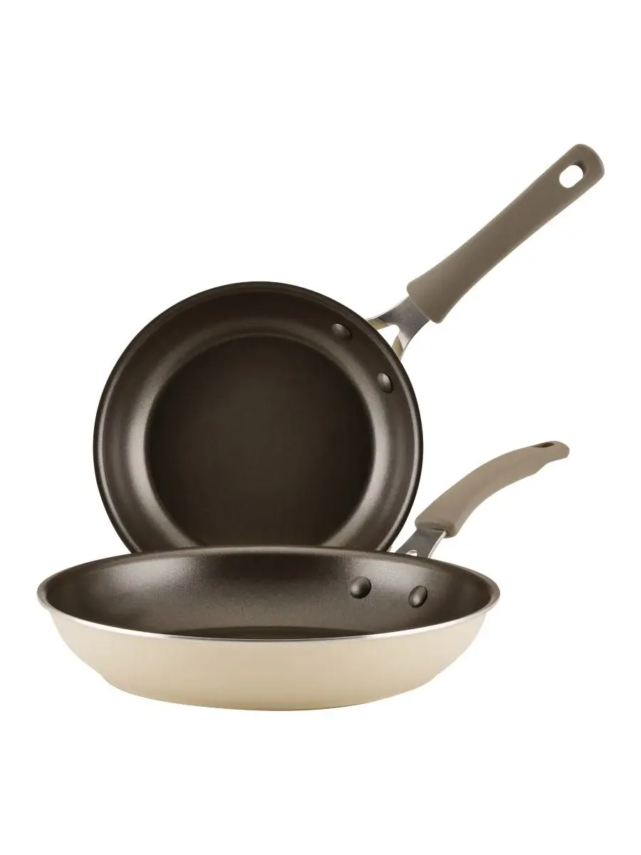 Набор из 2 алюминиевых сковородок с антипригарным покрытием Cook + Create Rachael Ray, миндальный
