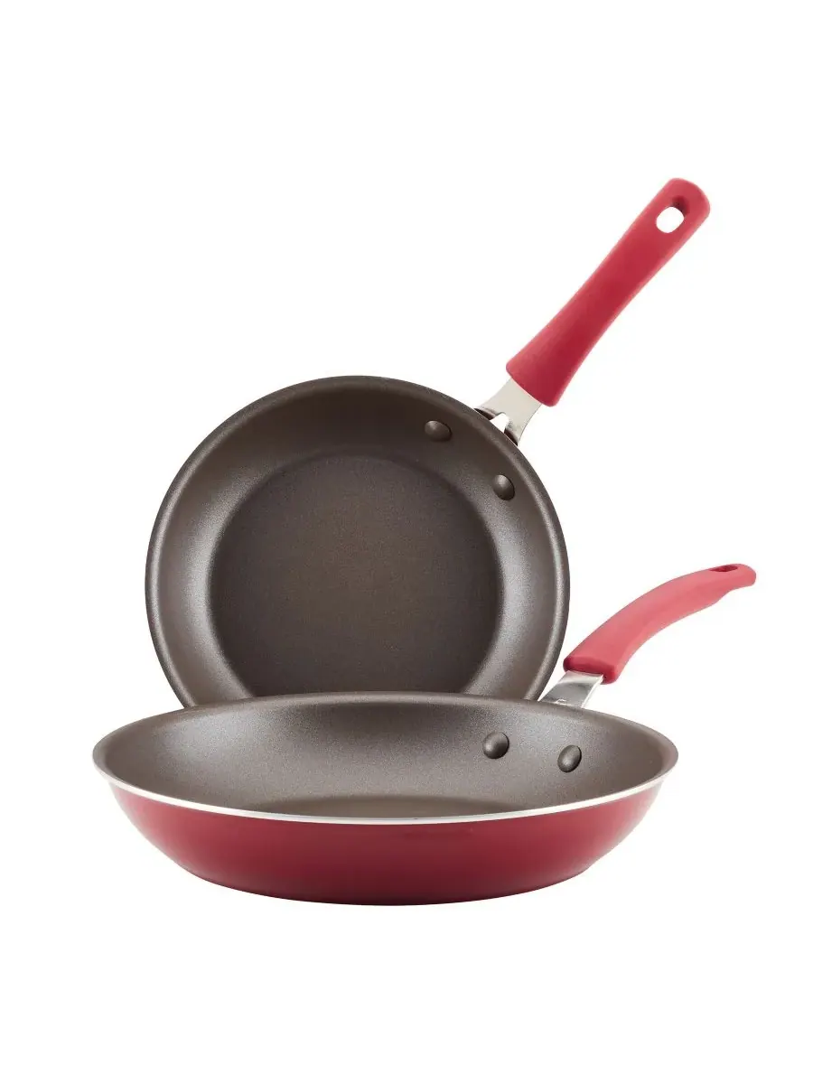 Набор из 2 алюминиевых сковородок с антипригарным покрытием Cook + Create Rachael Ray — изображение 1 из 9, красный