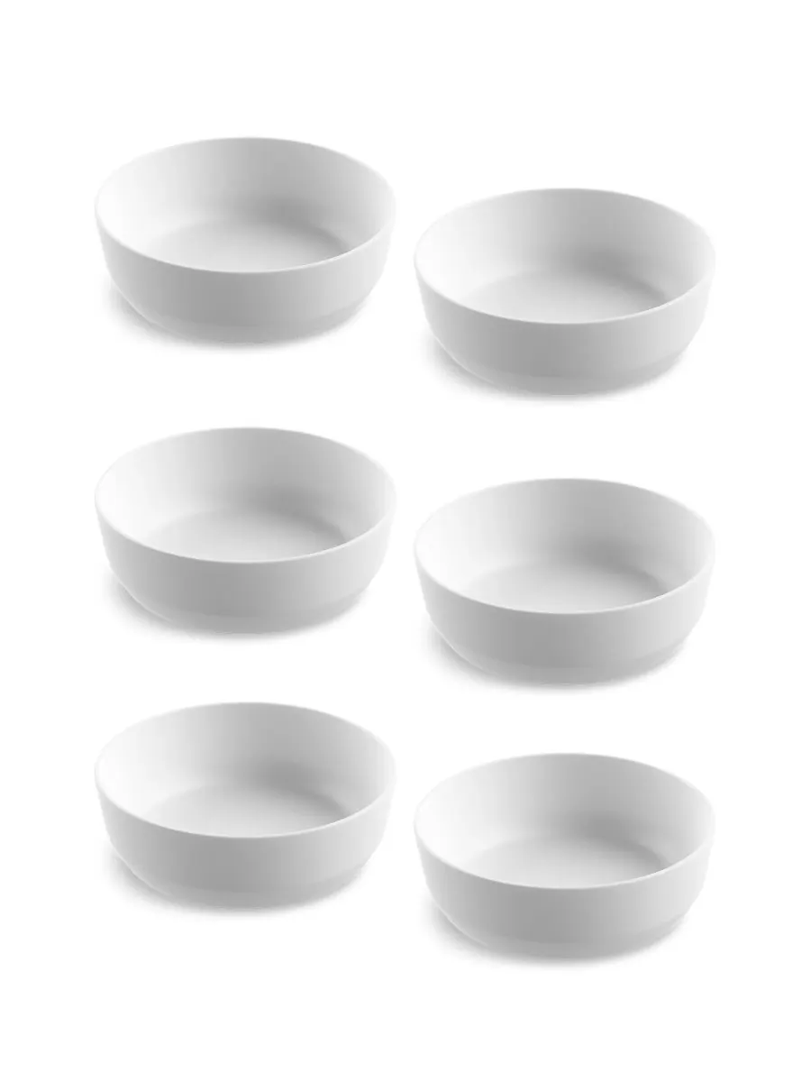 Набор из 6 обеденных мисок с матовой кромкой Abode Homewares