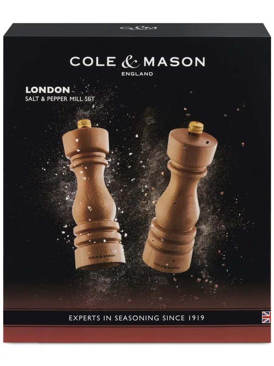 Подарочный набор деревянной мельницы для соли и перца Cole Mason London высотой 18 см Cole & Mason — изображение 4 из 8