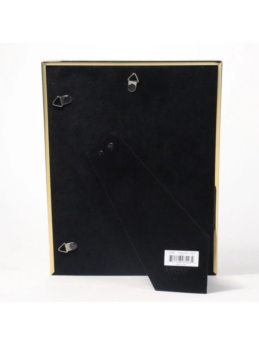 Lawrence Frames Простая золотая металлическая фоторамка - 8,5" x 11" — изображение 2 из 3, золото