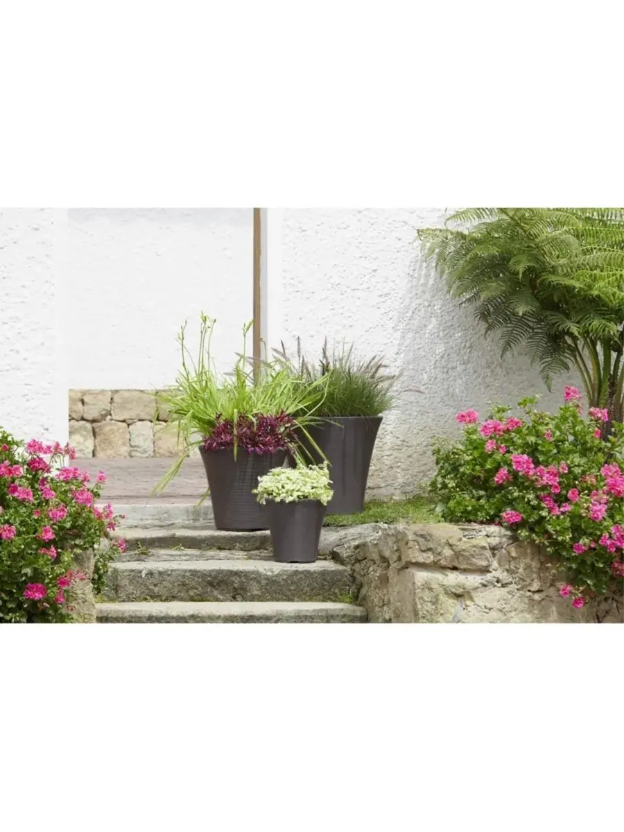 B08316S181 Пластиковый садовый горшок Pamploma, цвет капучино, 41 см Garden Elements — изображение 3 из 3