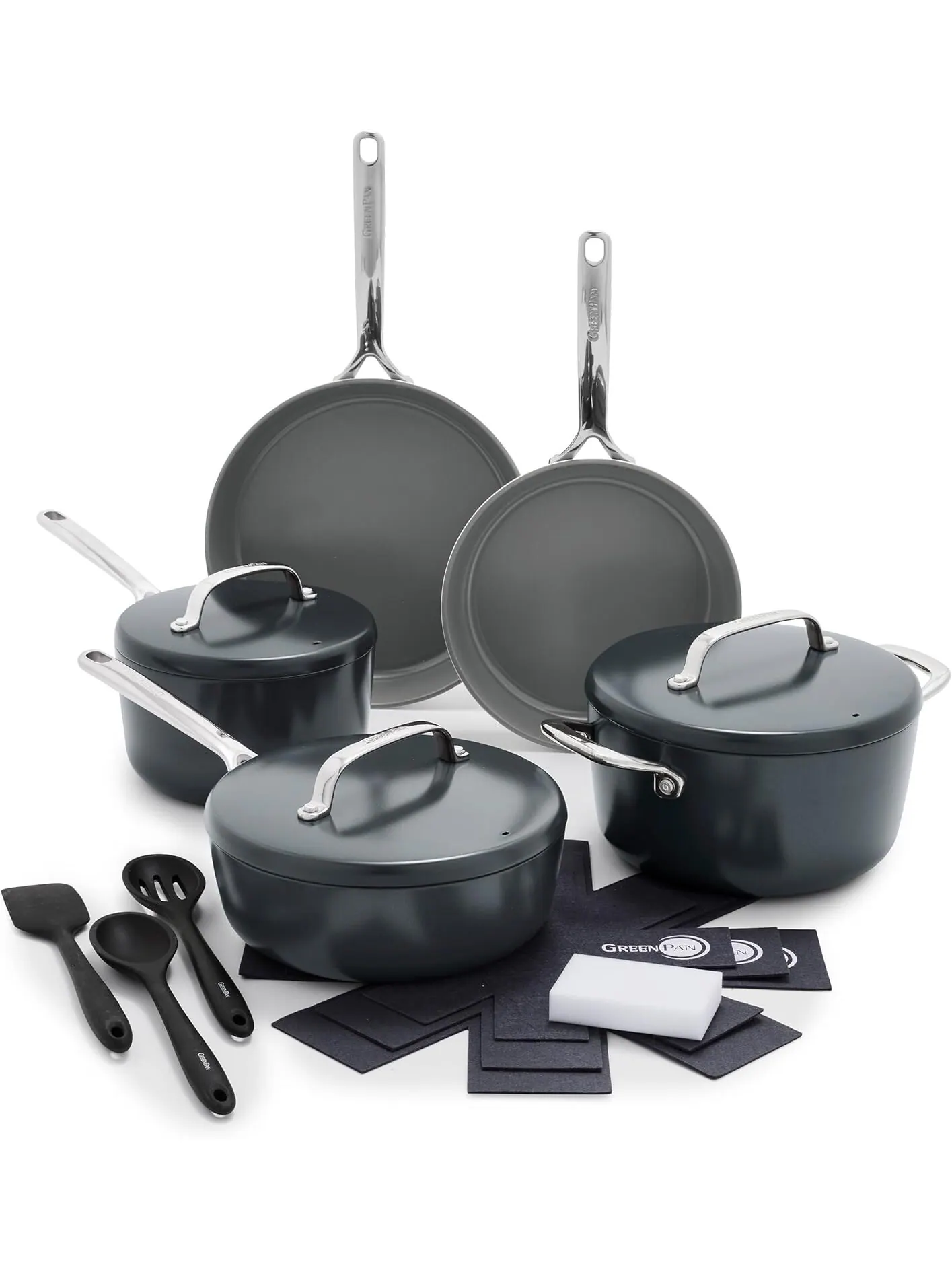 Набор посуды GreenPan GP5 Hard Anodized, 15 предметов