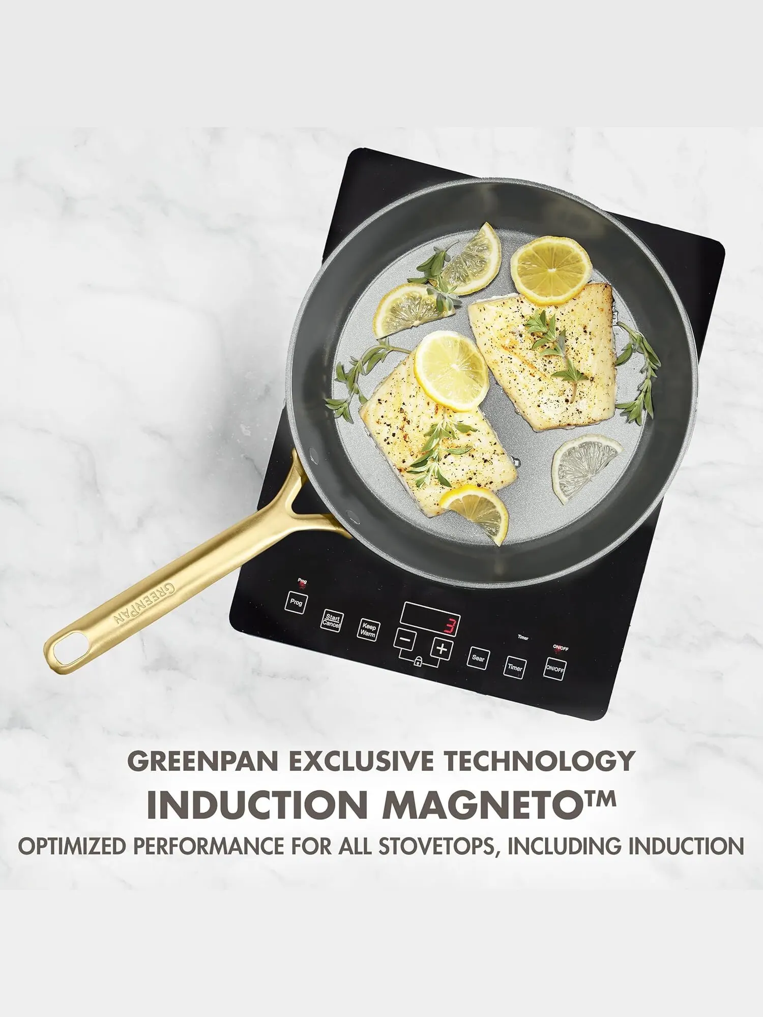 Набор сковород GreenPan GP5 Hard Anodized, 2 предмета, 24/28 см — изображение 3 из 11, глина