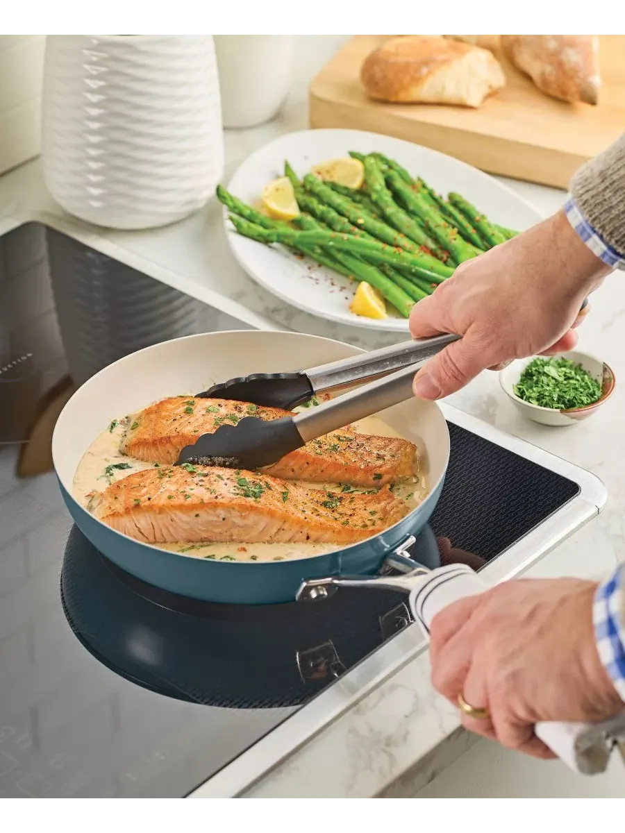 Сковорода 24 см с керамическим антипригарным покрытием Stainless Steel 9.5" Ceramic Nonstick Frying — изображение 5 из 7