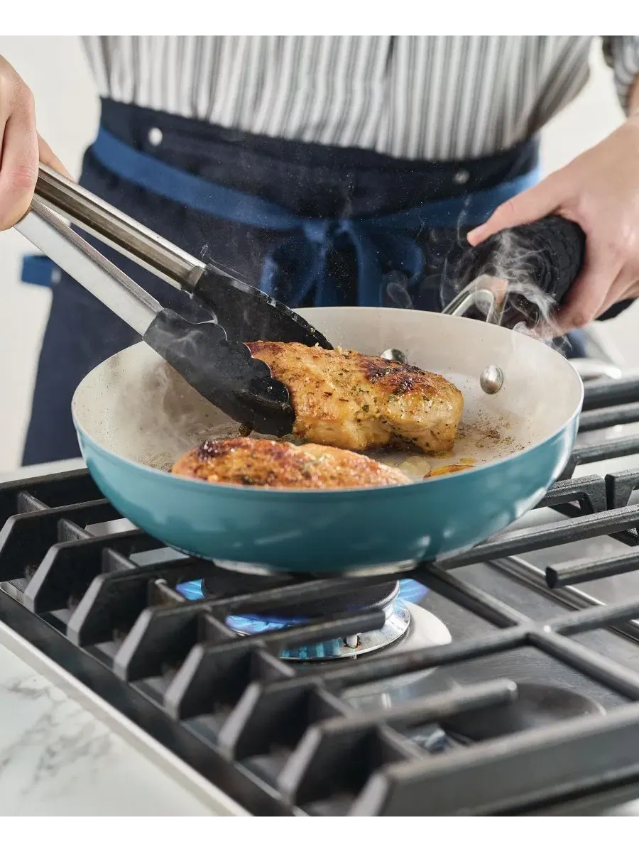 Сковорода 24 см с керамическим антипригарным покрытием Stainless Steel 9.5" Ceramic Nonstick Frying — изображение 6 из 7