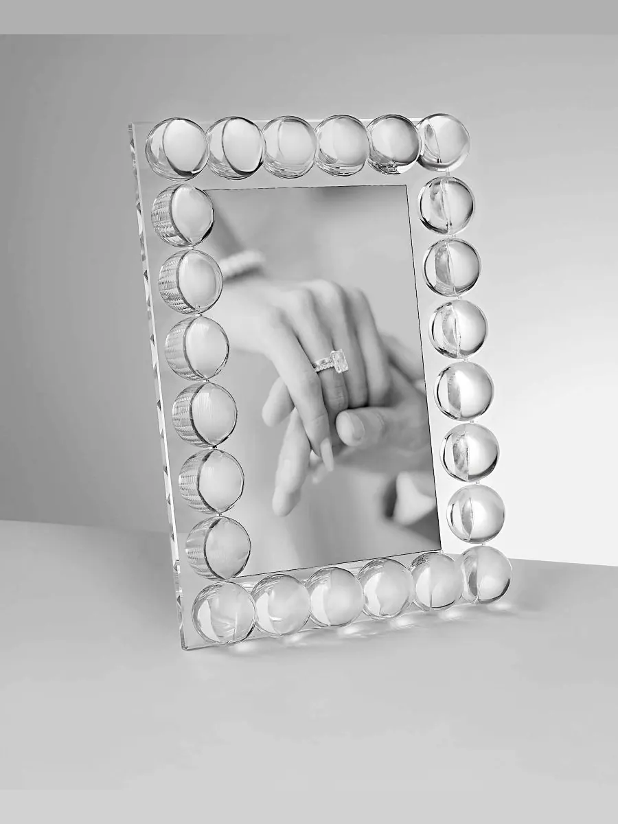 Рамка для фотографий Ginger Crystal Bubble, 5 x 7 дюймов Philip Whitney — изображение 2 из 4, прозрачный