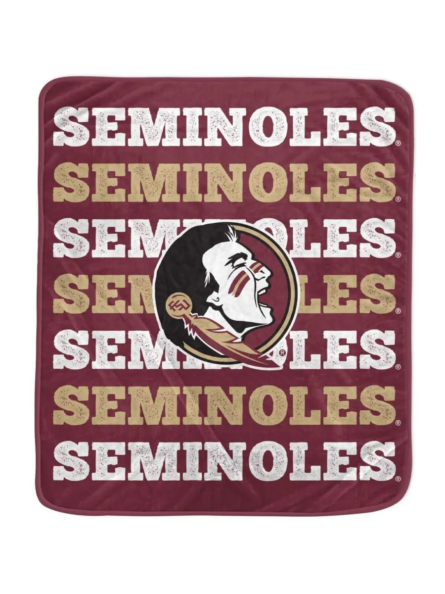 Мягкое одеяло с логотипом команды Florida State Seminoles, размер 60'' x 70'' Pegasus Home Fashions — коричневый