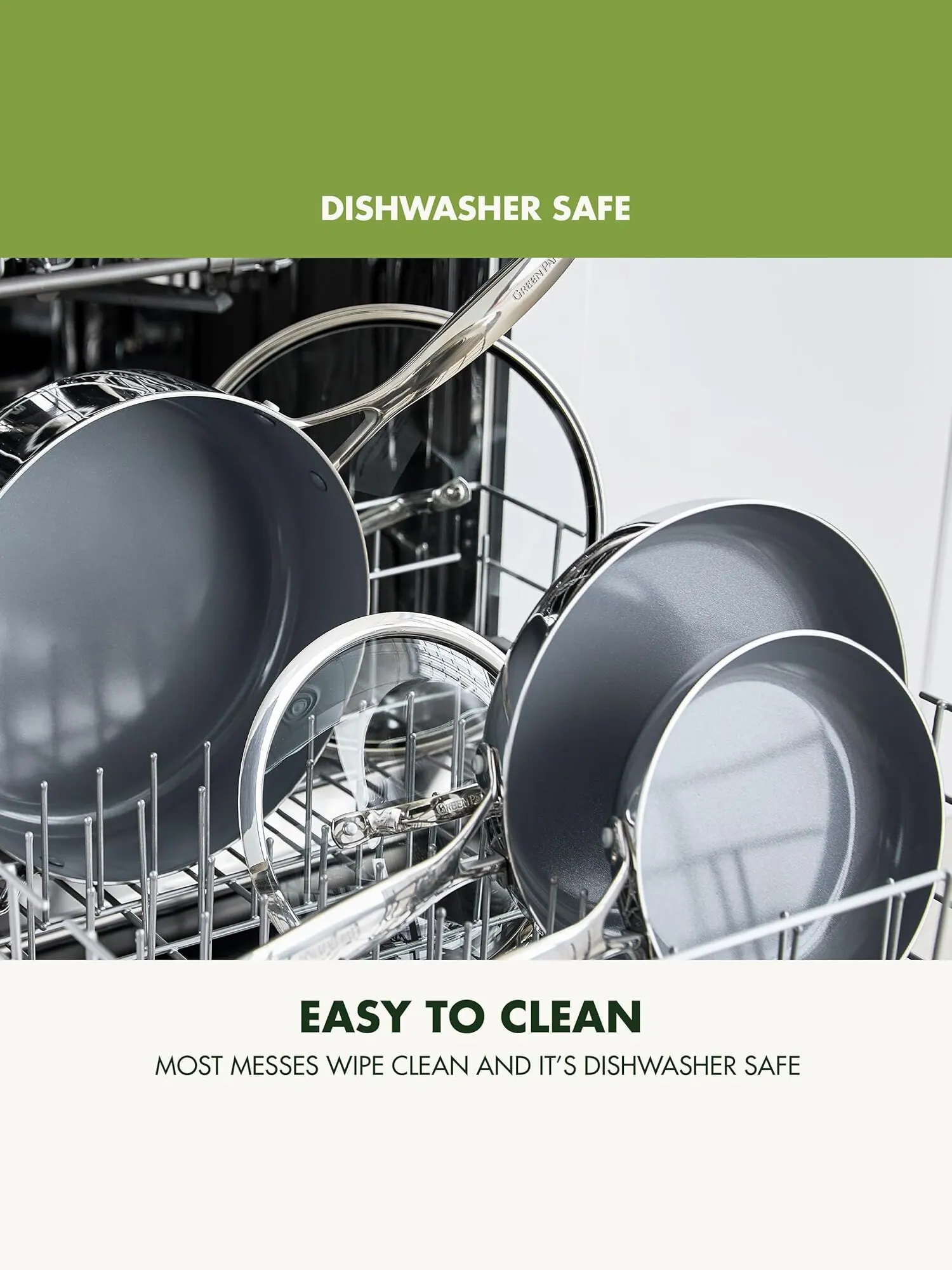 Ковш с крышкой GreenPan Valencia Pro Ceramic, 1.5 л — изображение 7 из 10, серебристый