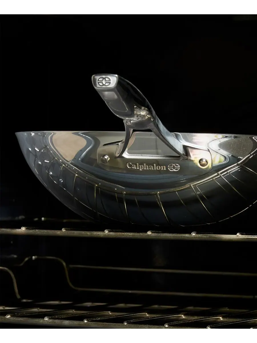 Вок Premier из нержавеющей стали, 33 см Calphalon — изображение 6 из 6, серебряный