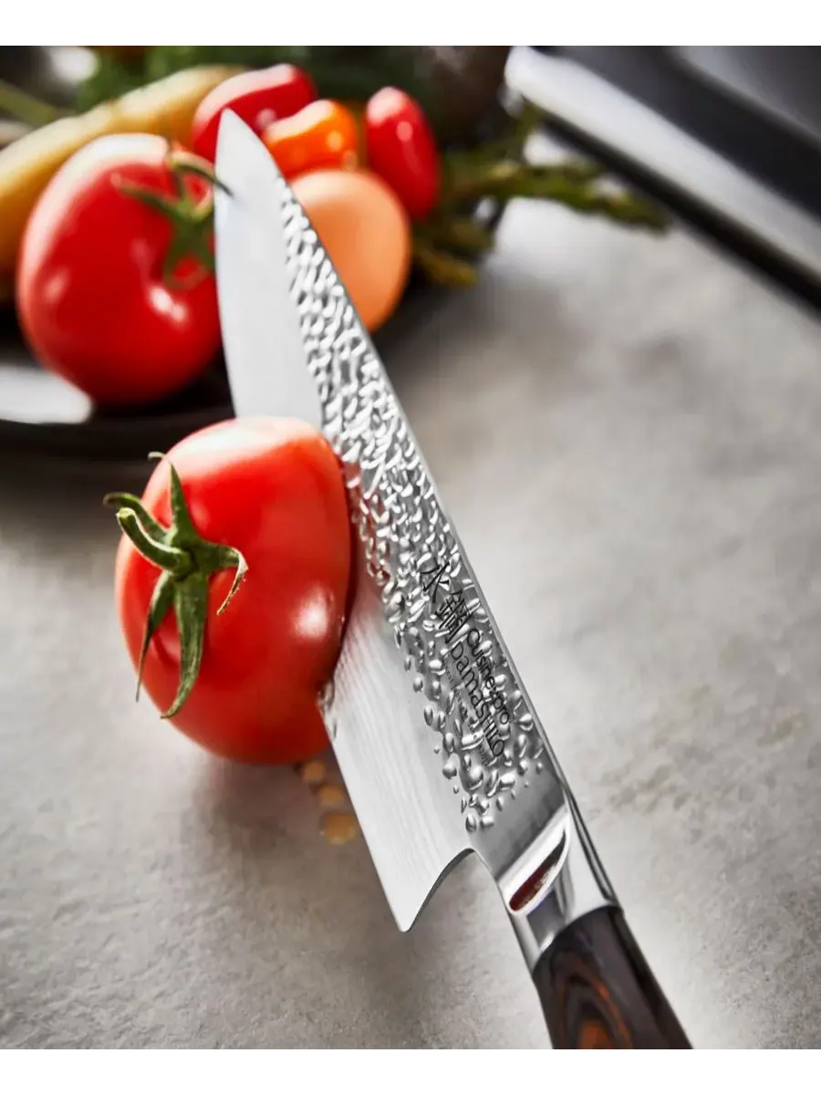 Набор из 6 ножей Damashiro Emperor Hisa с подставкой Cuisine::Pro — изображение 3 из 10, коричневый черный