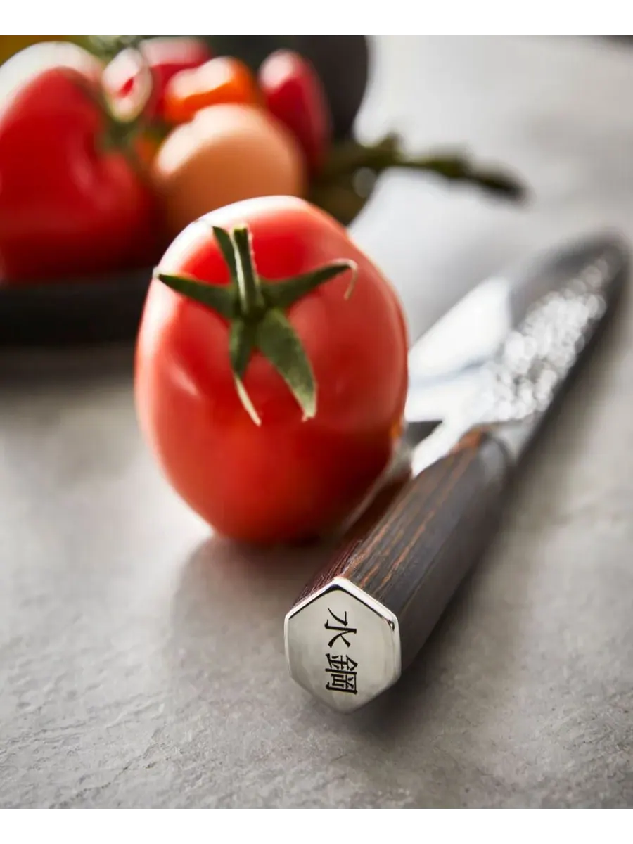 Набор из 6 ножей Damashiro Emperor Hisa с подставкой Cuisine::Pro — изображение 9 из 10, коричневый черный