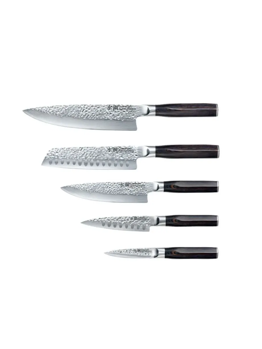 Набор из 6 ножей Damashiro Emperor Hisa с подставкой Cuisine::Pro — изображение 10 из 10, коричневый черный