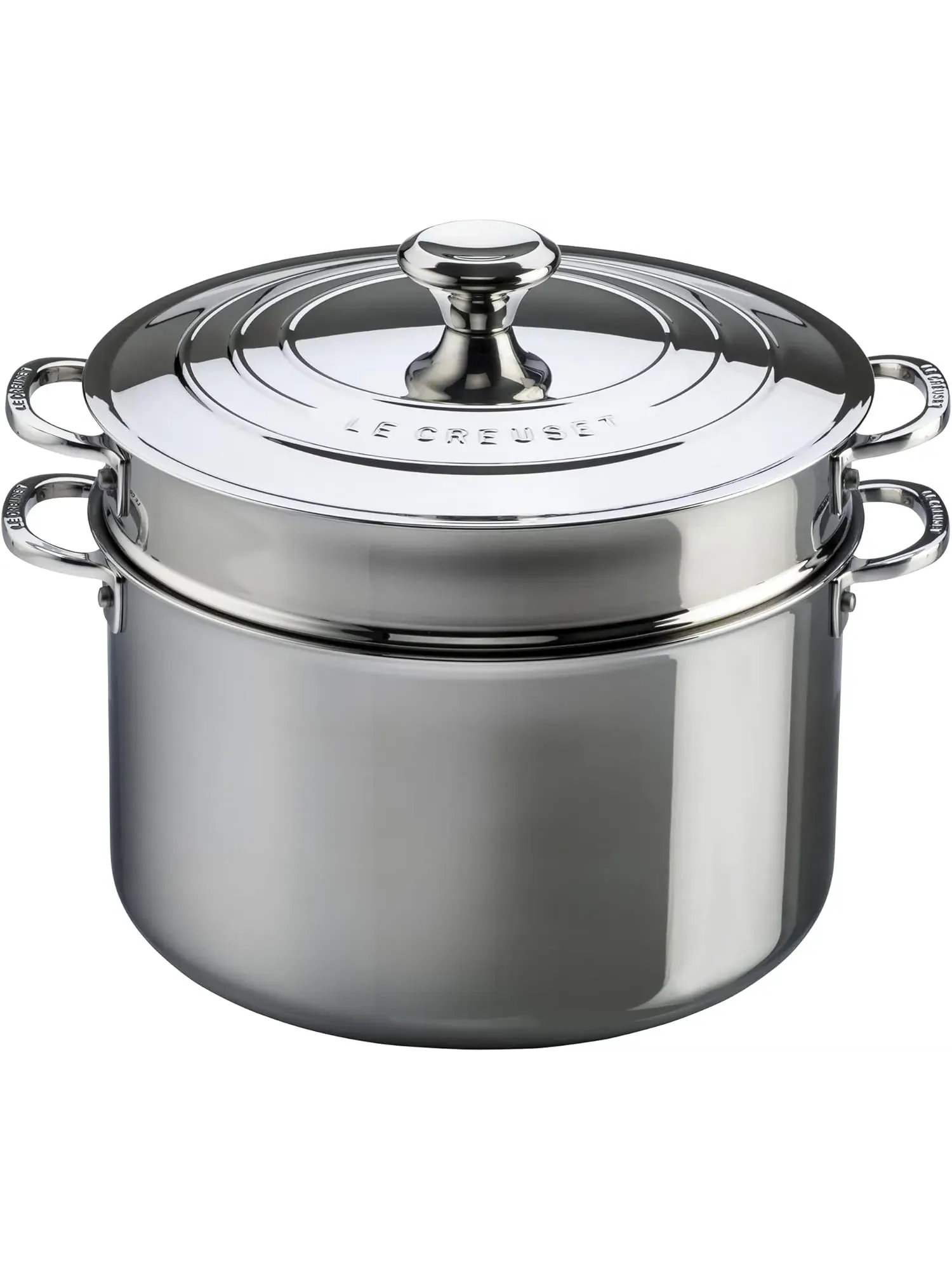 Набор посуды Le Creuset Tri-Ply Stainless Steel, 10 предметов — изображение 6 из 9, серебристый