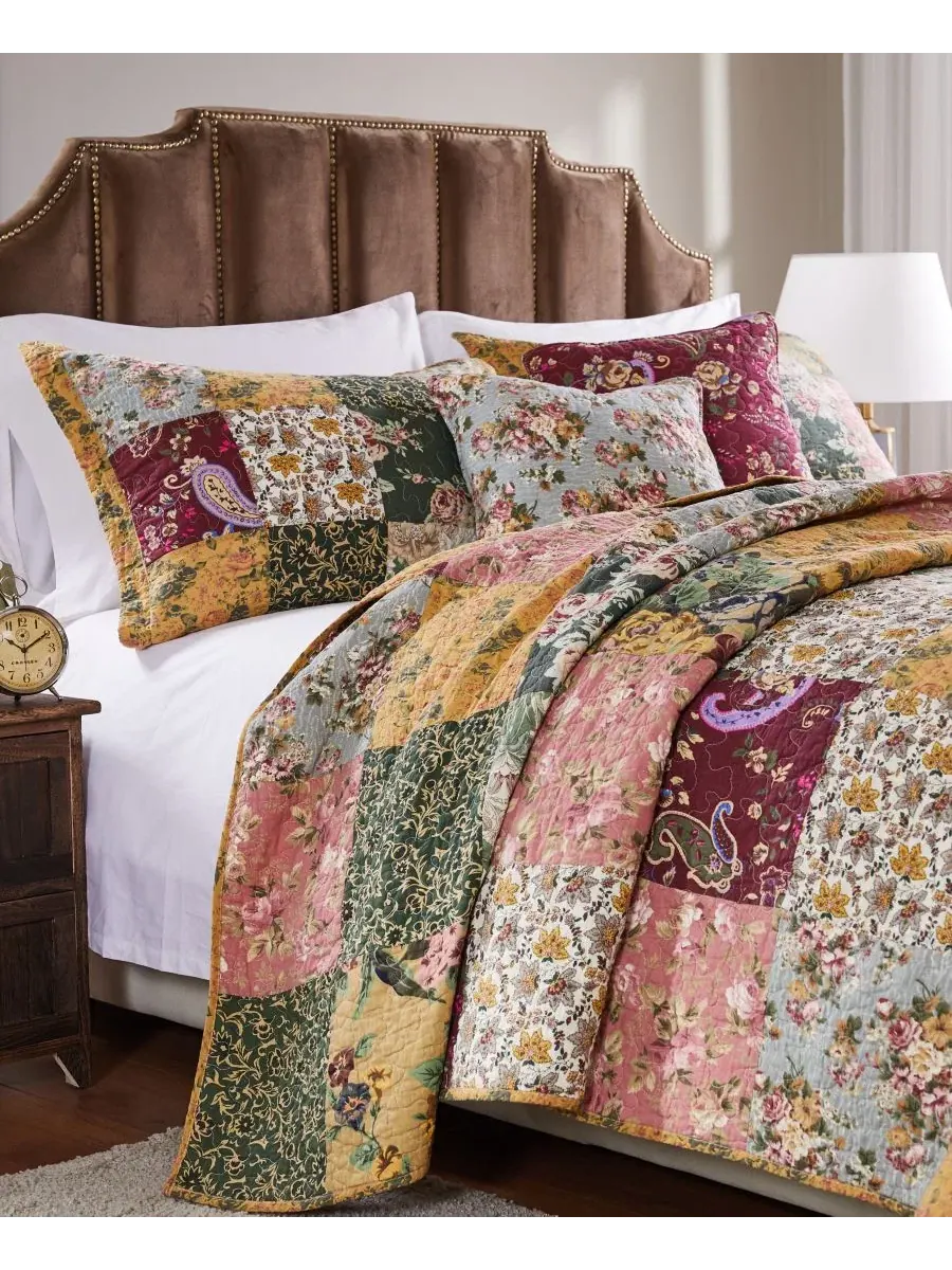 Стеганое одеяло-пэчворк Antique Chic, 100% хлопок, 229x229 см Greenland Home Fashions