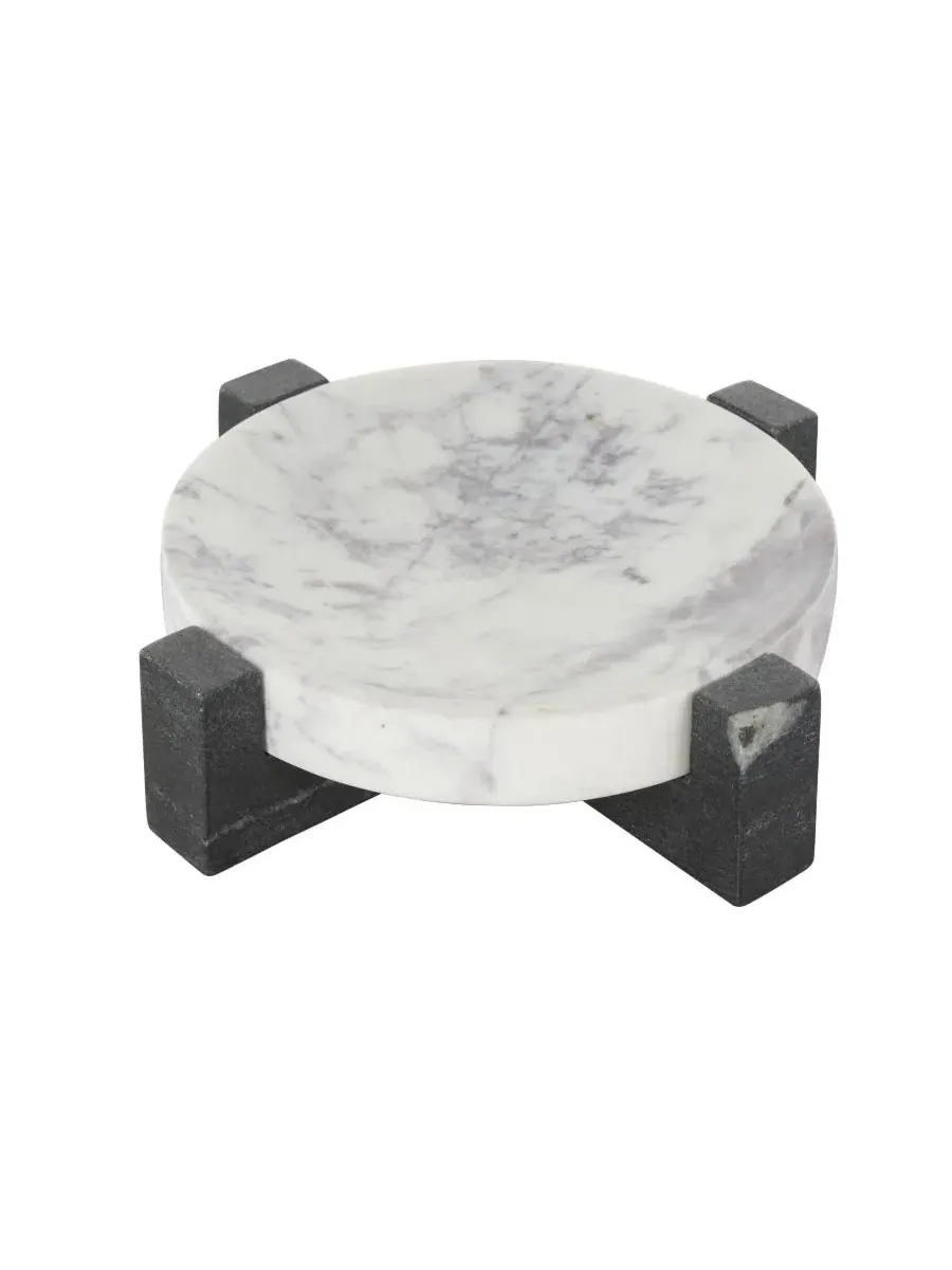 Декоративный поднос из мрамора Modern Tray Rosemary Lane — изображение 3 из 6, белый