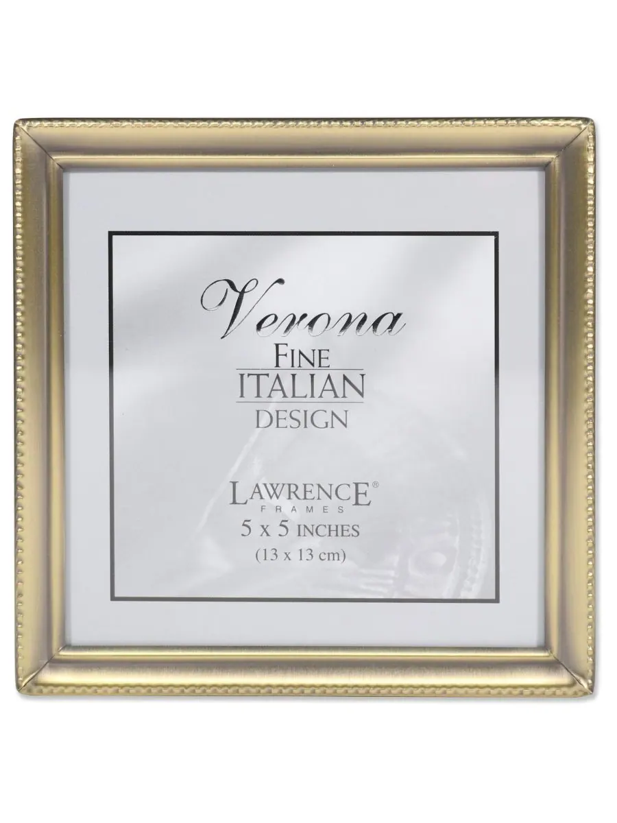Антикварная латунная фоторамка с декоративной окантовкой - 5 x 5 дюймов Lawrence Frames