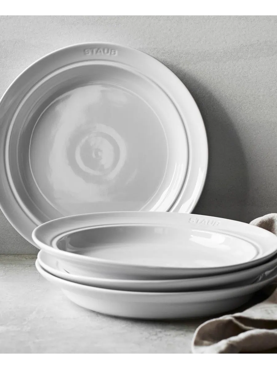Набор тарелок для пасты Staub Ceramic, 4 предмета, 24 см — изображение 3 из 3, белый
