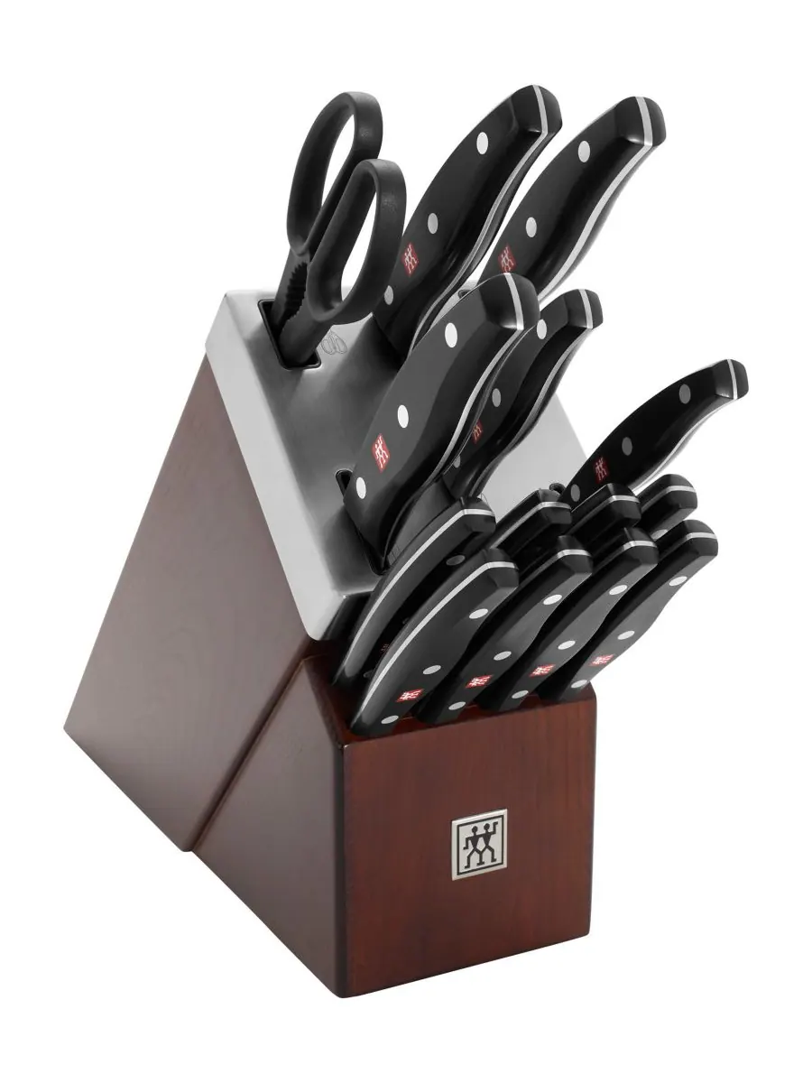 Набор ножей самозатачивающихся ZWILLING Twin Signature, 15 предметов, темно-коричневый/ясень — изображение 2 из 4