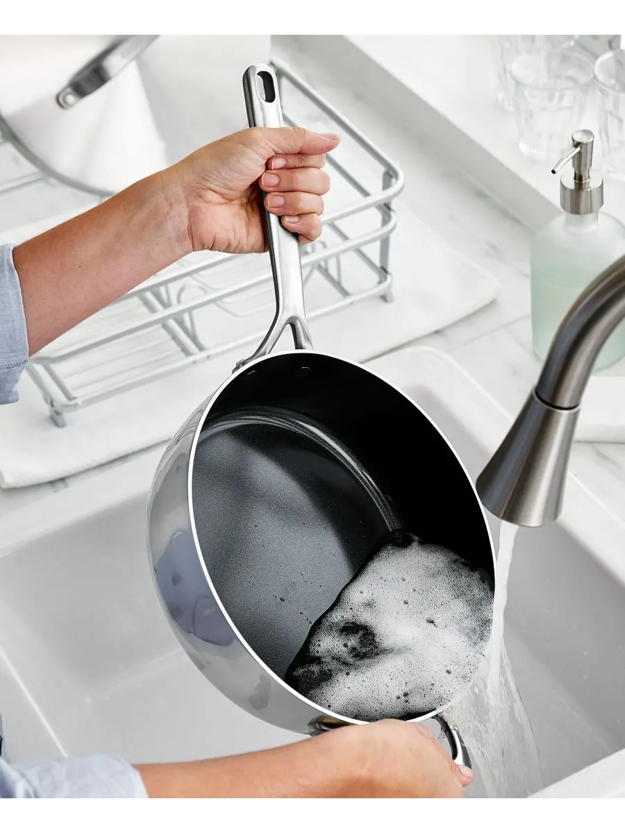 Сотейник с крышкой GreenPan GP5 Stainless Steel, 30 см — изображение 5 из 6, серебряный