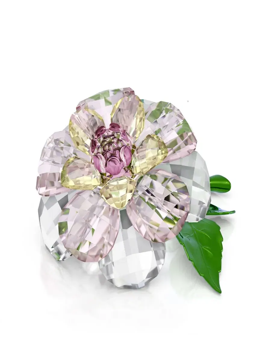 Фигурка камелии Florere с кристаллами Swarovski, 12x10x6 см