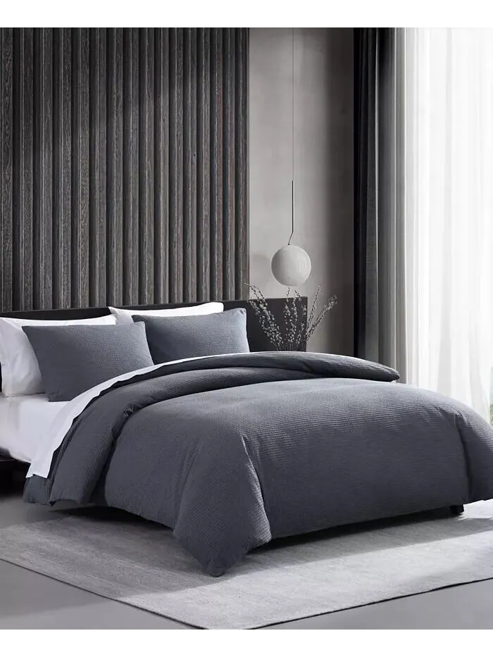 Наборы пододеяльников вафельного пике Vera Wang — изображение 3 из 9, серый