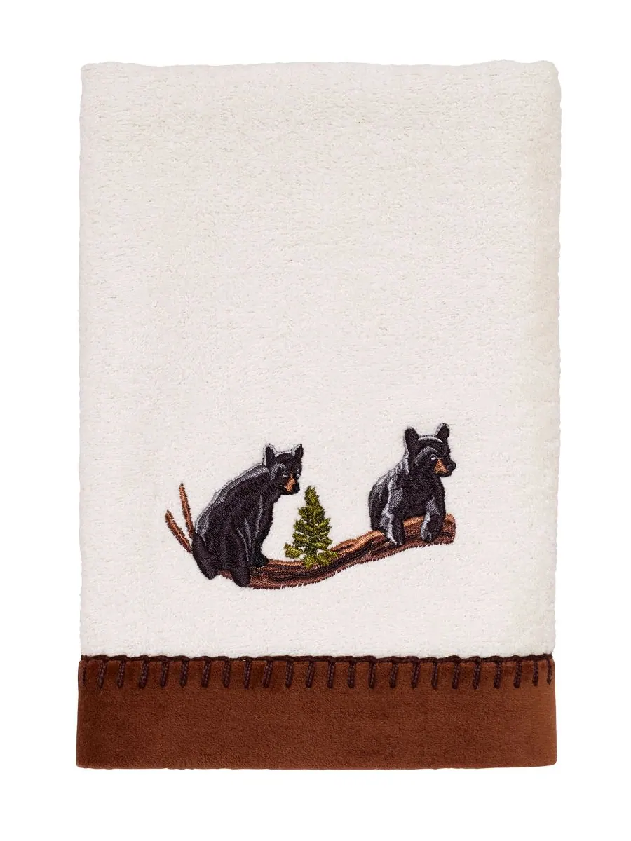 Хлопковое полотенце для рук black playful bears lodge, 40 см x 76 см. Avanti