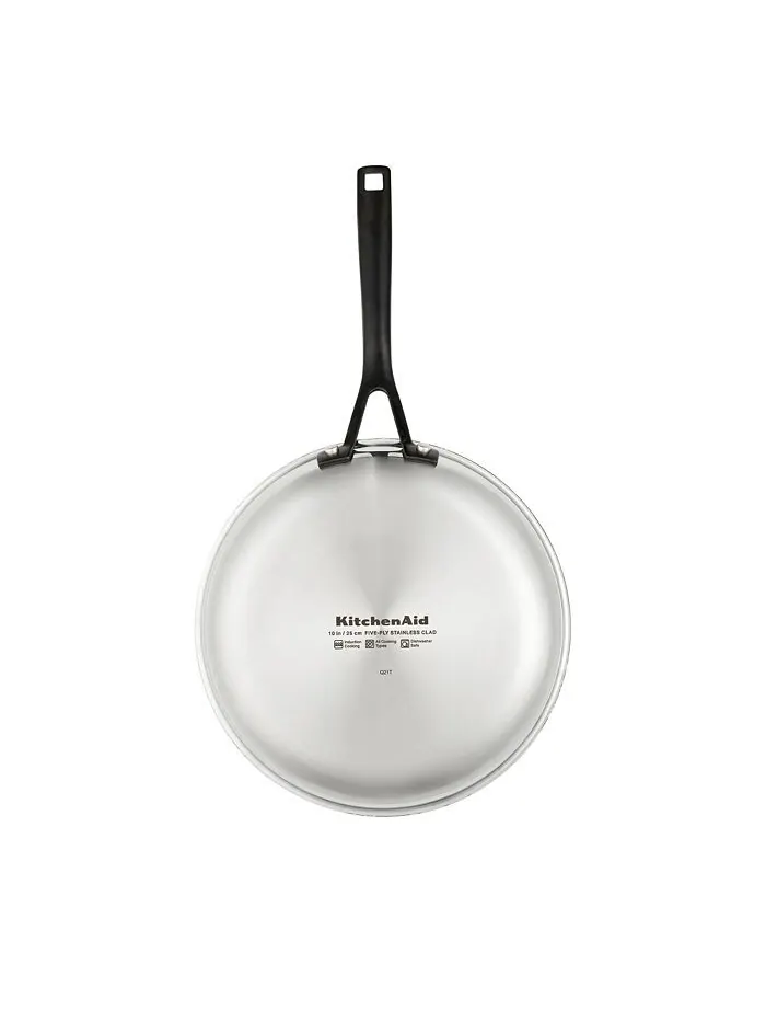Сковорода KitchenAid 5-Ply Clad Stainless Steel, 25 см — изображение 2 из 9, серебряный