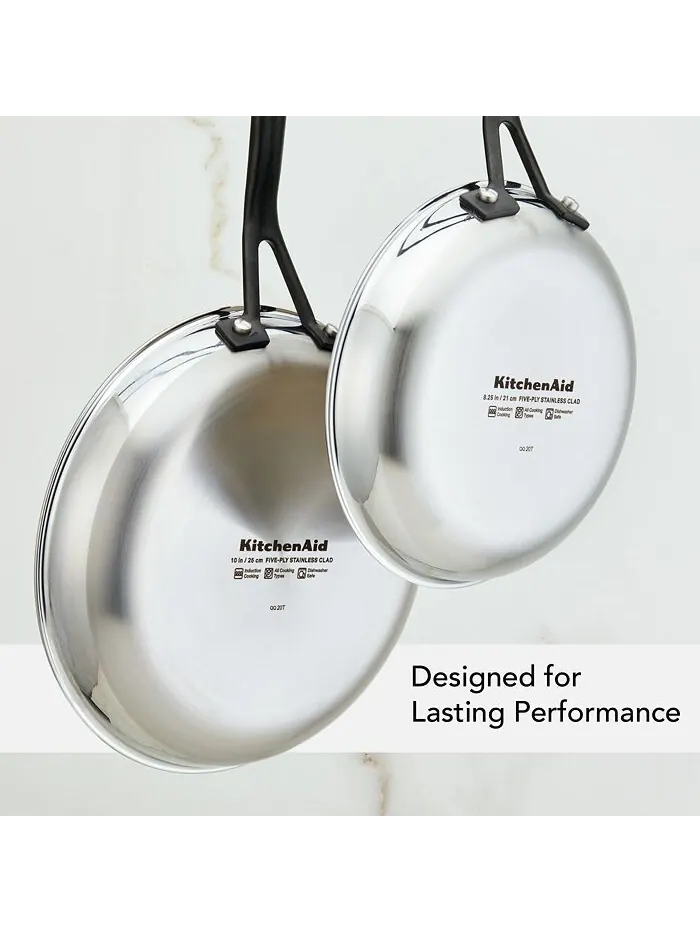 Сковорода KitchenAid 5-Ply Clad Stainless Steel, 25 см — изображение 9 из 9, серебряный