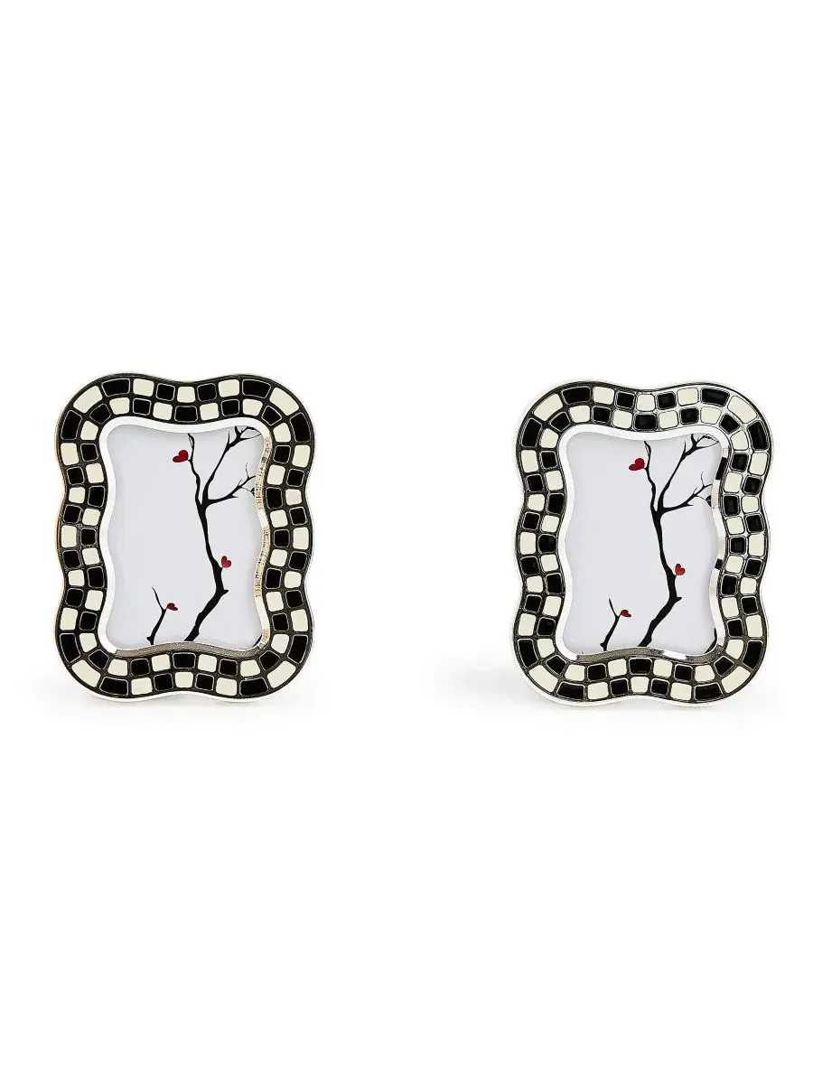 Набор из 2 фоторамок Wavy Check Silver Plated MacKenzie-Childs