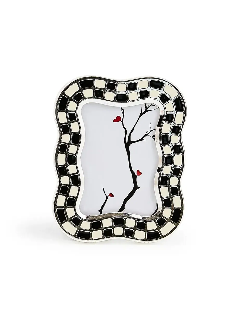 Набор из 2 фоторамок Wavy Check Silver Plated MacKenzie-Childs — изображение 3 из 3, мульти