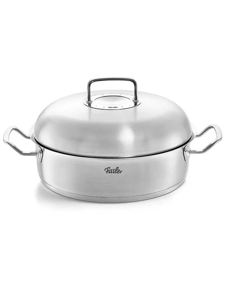 Жаровня Original-Profi из нержавеющей стали объемом 5 л с высокой купольной крышкой Fissler