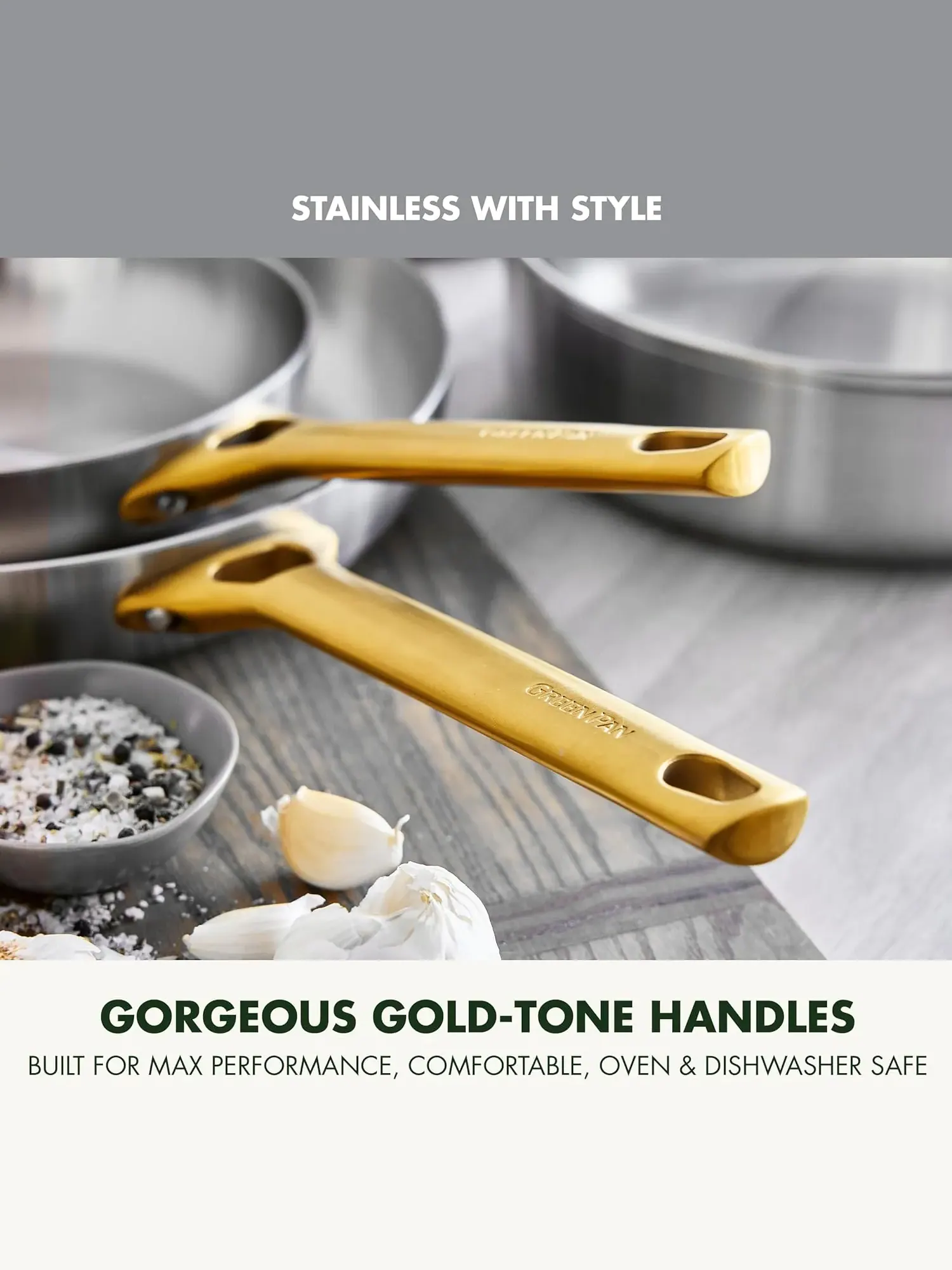 Набор посуды GreenPan Reserve Stainless Steel Tri-Ply, 10 предметов — изображение 10 из 12, серебристый