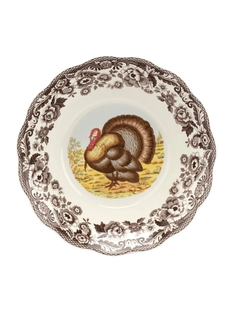 Сервировочная миска «Лесная индейка и ромашка» Spode — изображение 3 из 3, коричневый