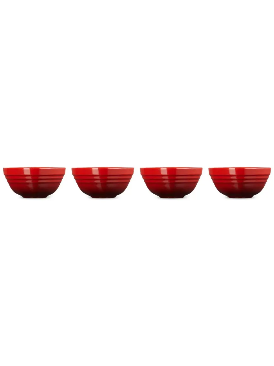 Набор пиал в форме сердечек Le Creuset Coupe, 4 предмета, 90 мл — изображение 3 из 4, красный