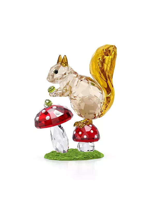 Фигурка белки и грибов «Идиллия» Swarovski