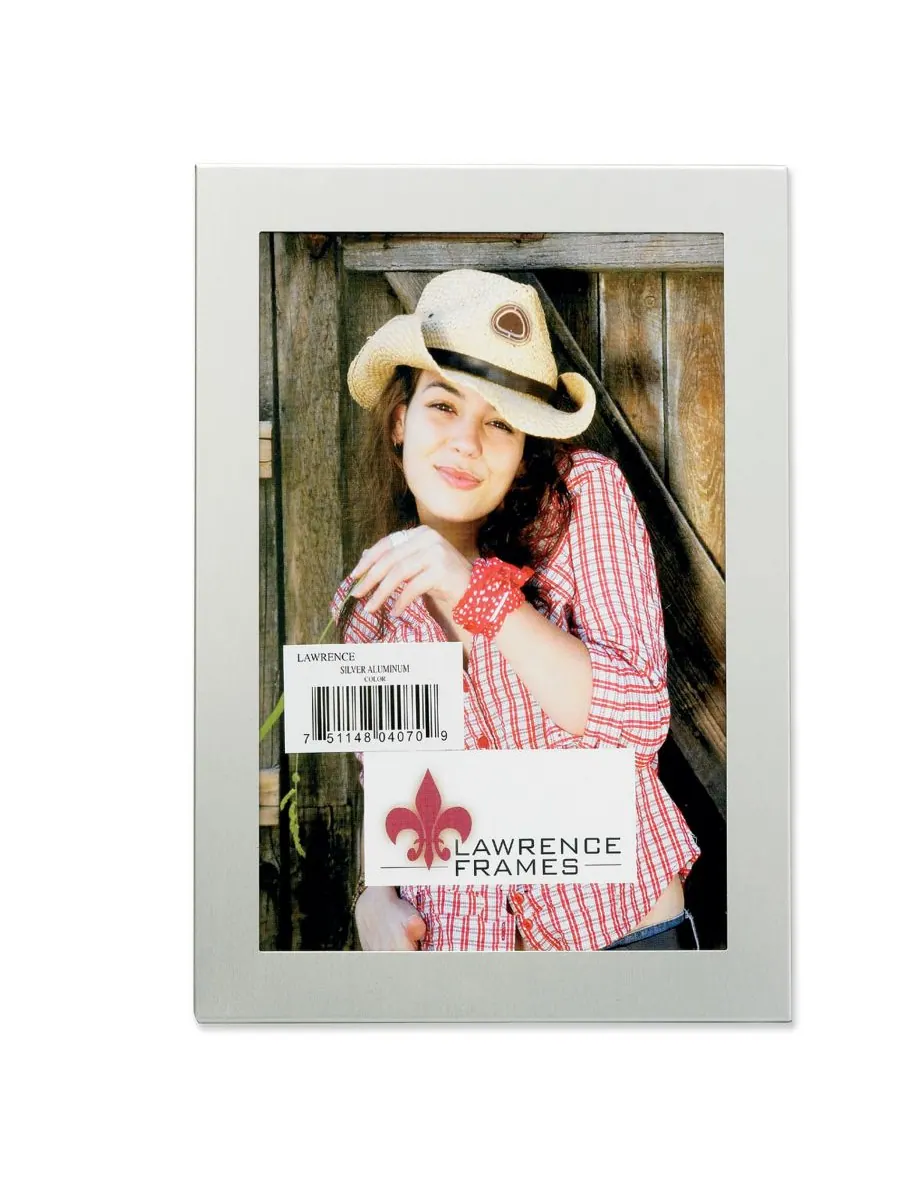 Lawrence Frames Фоторамка из матового серебристого металла - 4 x 6 дюймов