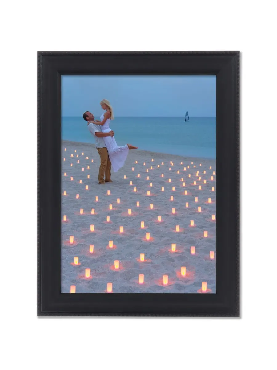 Классическая фоторамка с бусинами, 5 x 7 дюймов Lawrence Frames — изображение 4 из 4, черный