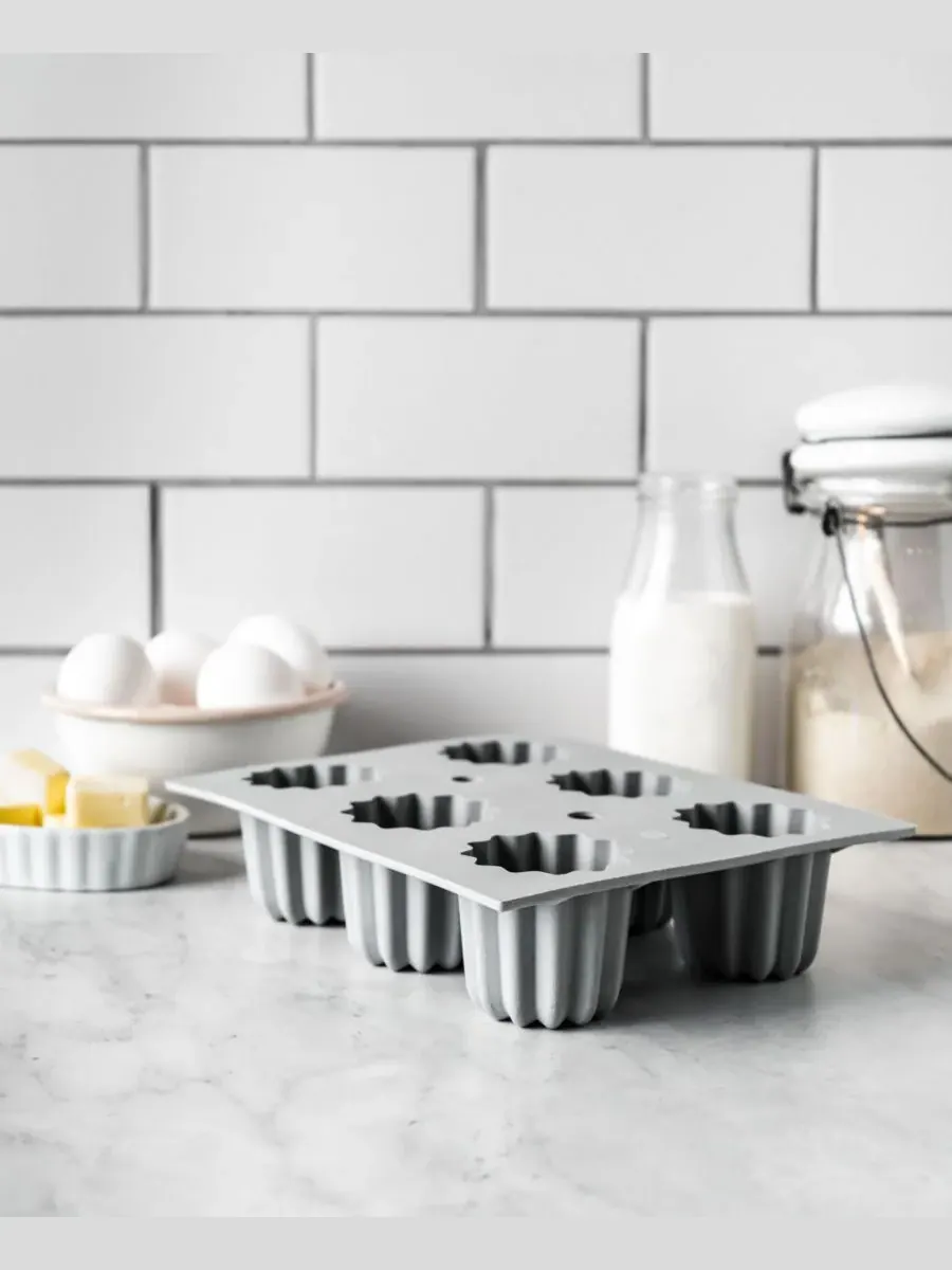 Силиконовая форма Elastomoule Cannele De Buyer — изображение 2 из 3, серый