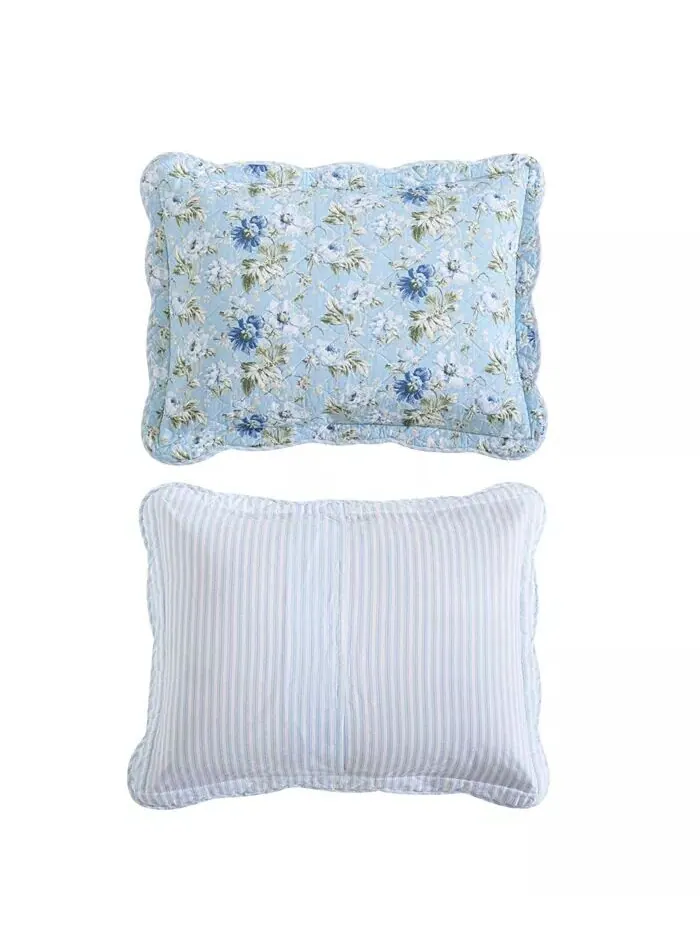 Наборы двусторонних одеял «Пионовый сад» Laura Ashley — изображение 7 из 8, светлый синий/зеленый