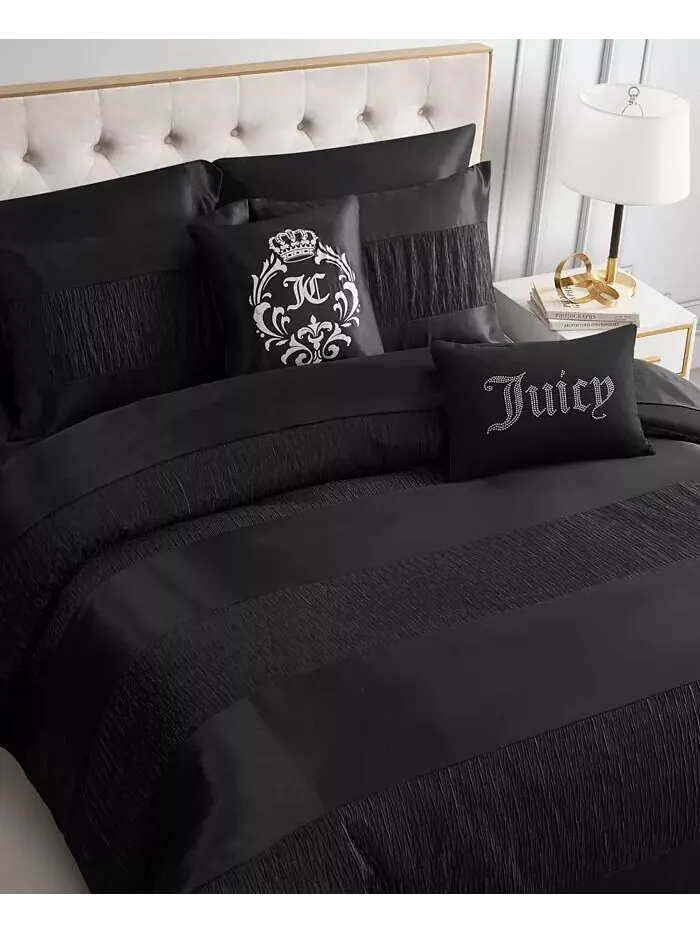 Комплекты пододеяльников в полоску Glam Night Juicy Couture — изображение 3 из 7, черный