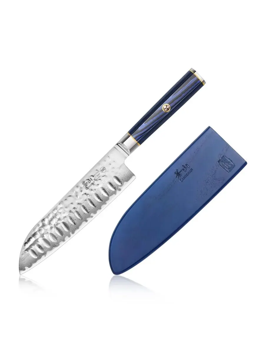 Нож Santoku серии Kita 18 см с ножнами Cangshan