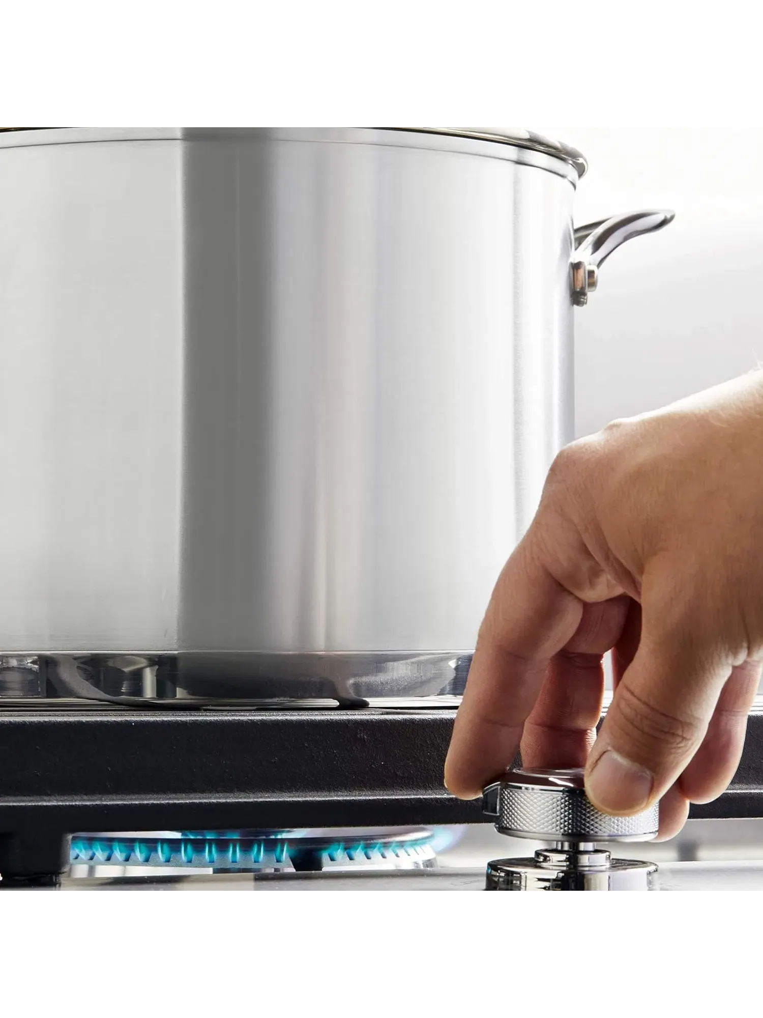 Кастрюля KitchenAid 3-Ply Base Stainless Steel Induction, 7,6 л — изображение 11 из 14, серебристый