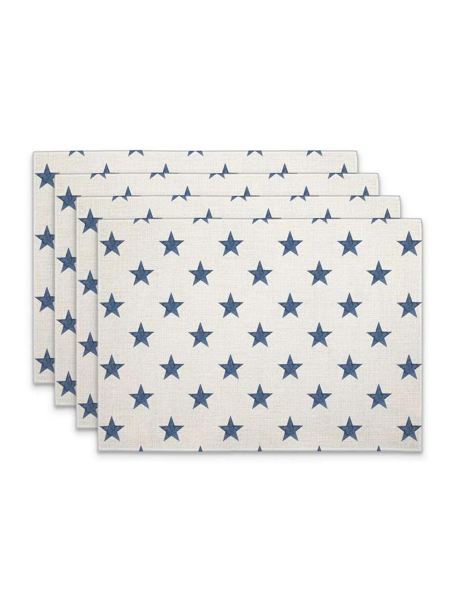 Набор из 4 тканевых салфеток под тарелки Denim Stars Premier CounterArt — мульти