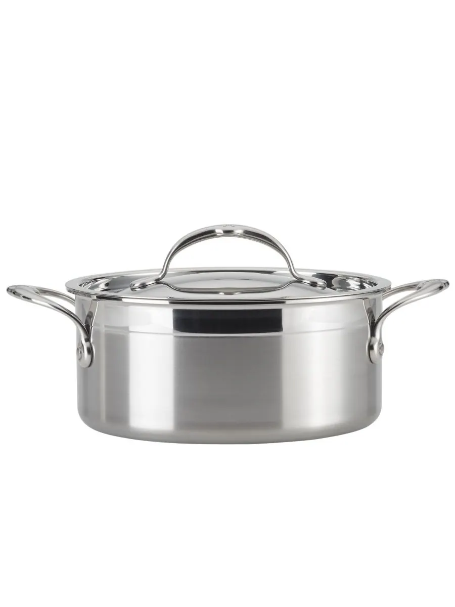 Hestan Суповая кастрюля с крышкой из нержавеющей стали ProBond Clad объемом 3 кварты (около 9,8 л)