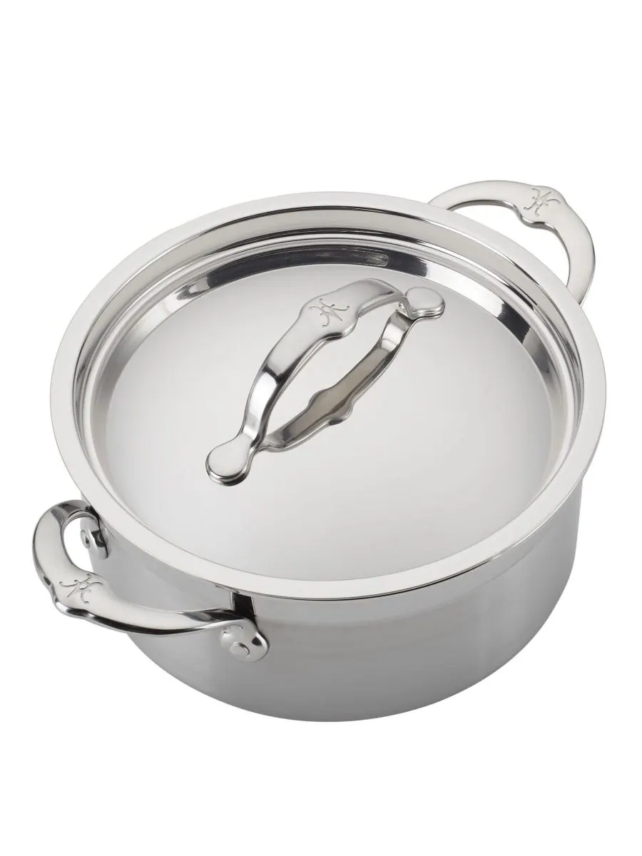 Hestan Суповая кастрюля с крышкой из нержавеющей стали ProBond Clad объемом 3 кварты (около 9,8 л) — изображение 2 из 7