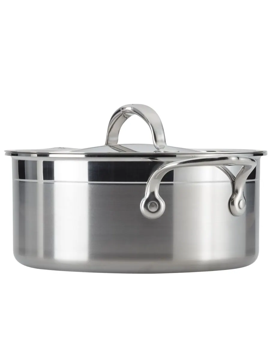 Hestan Суповая кастрюля с крышкой из нержавеющей стали ProBond Clad объемом 3 кварты (около 9,8 л) — изображение 3 из 7
