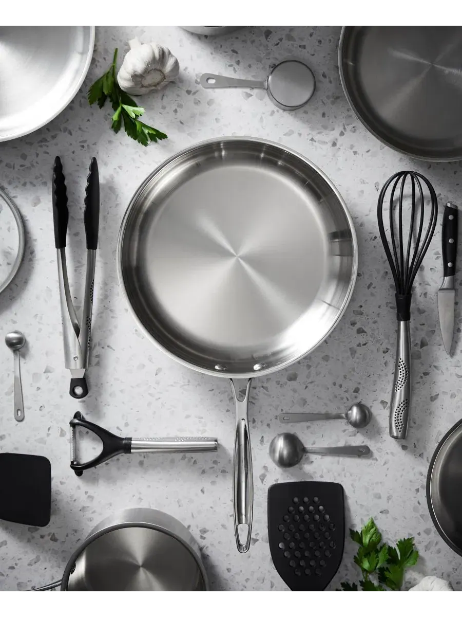 Сковорода Iconix из нержавеющей стали, 28 см Cuisine::Pro — изображение 2 из 2, серебряный