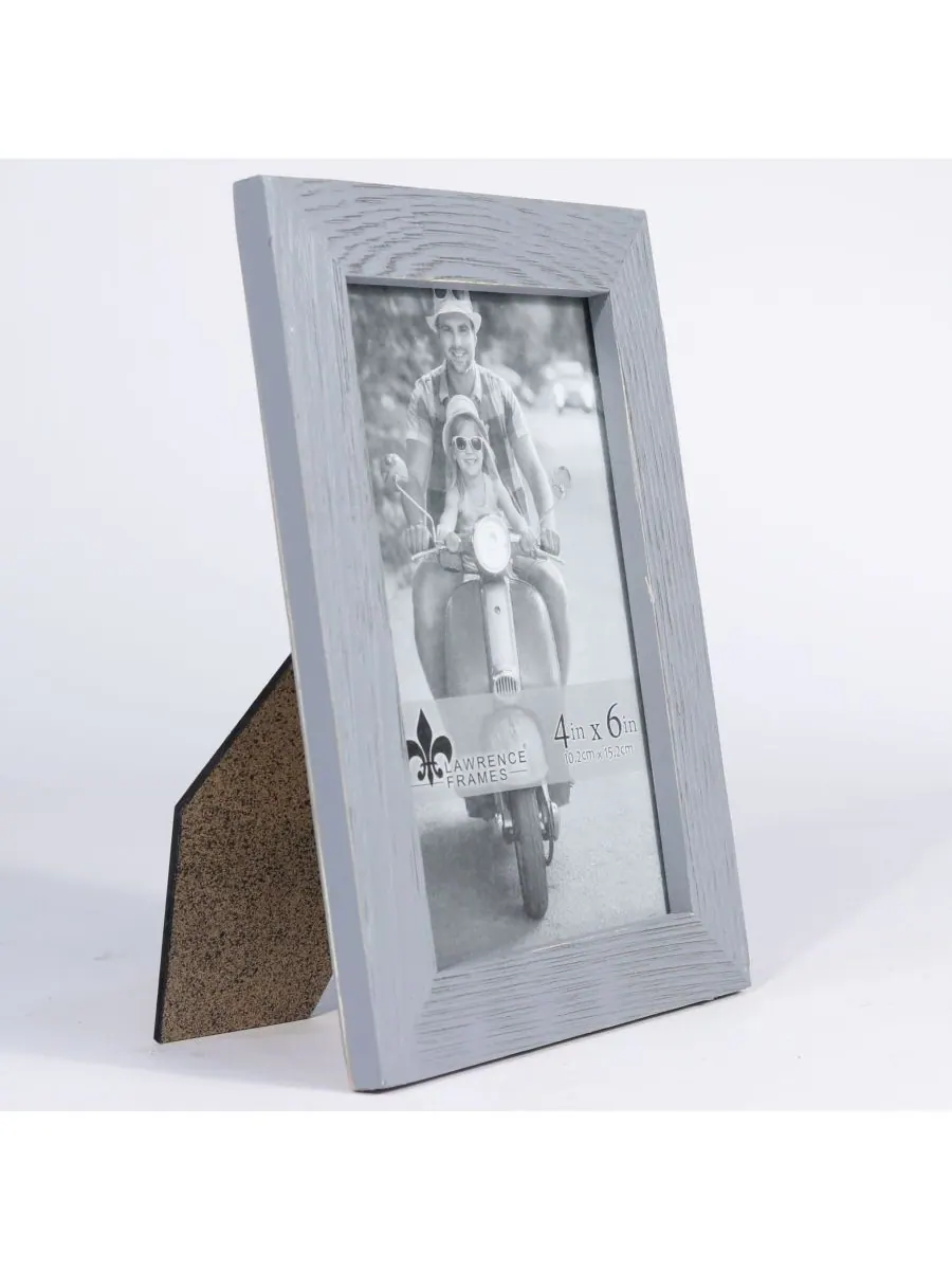 Рамка для картины Charlotte из состаренного серого дерева - 4" x 6" Lawrence Frames — изображение 2 из 3, серый