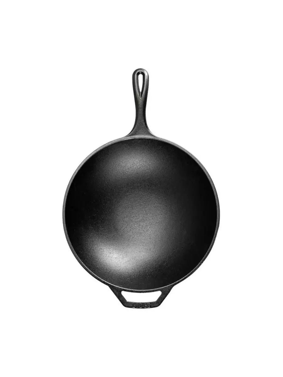 Посуда для приготовления пищи Chef Collection Chef Style Wok, 30 см Lodge Cast Iron — изображение 2 из 2, черный